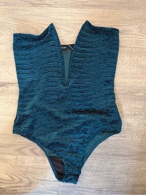 Women’s Deep Teal Textured Bodysuit